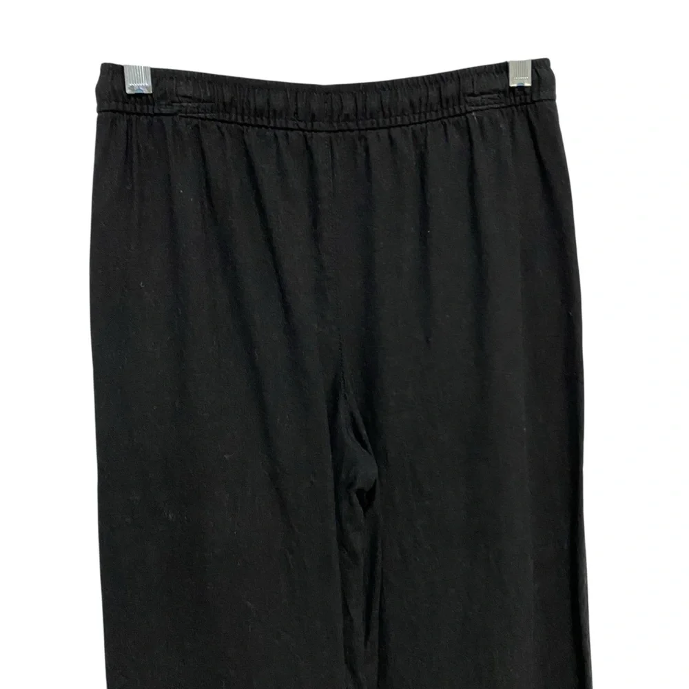Old Navy Cream Ribbed Tee & Black Wide-Leg Pull-On Pants Kids Set Size Large